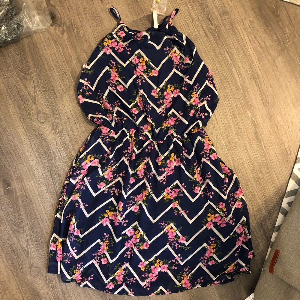 Navy floral dress